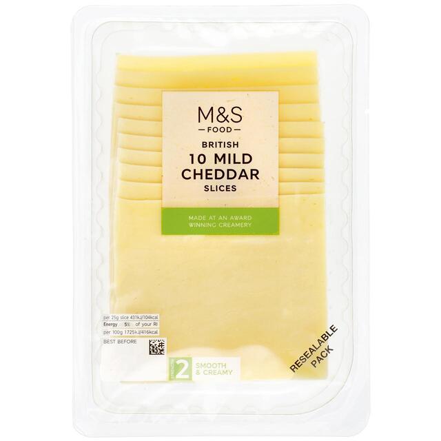 M&S British Mild Cheddar 10 Slices