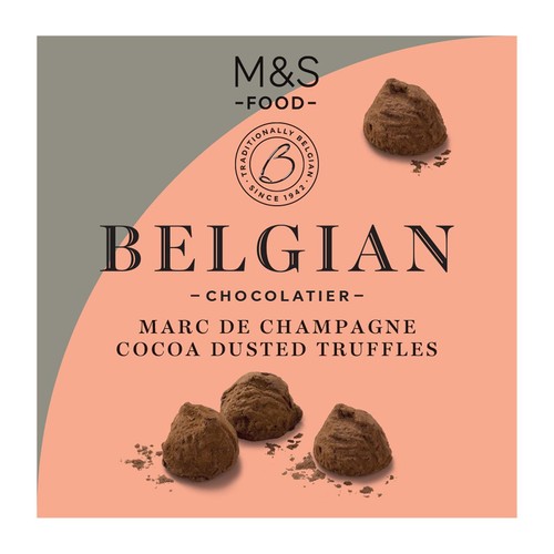 M&S Belgian Marc De Champagne Cocoa Dusted Truffles thumbnail 2
