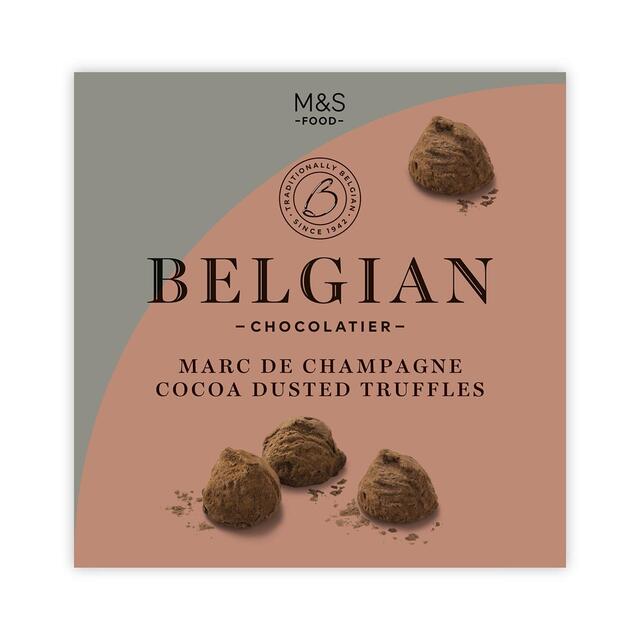 M&S Belgian Marc De Champagne Cocoa Dusted Truffles thumbnail 2