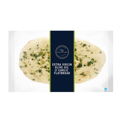 M&S Extra Virgin Olive Oil & Garlic Flatbread