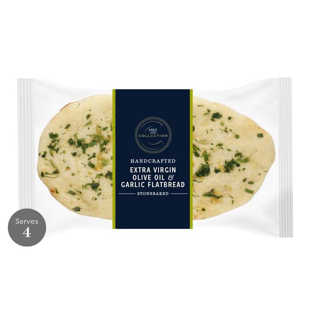 M&S Extra Virgin Olive Oil & Garlic Flatbread