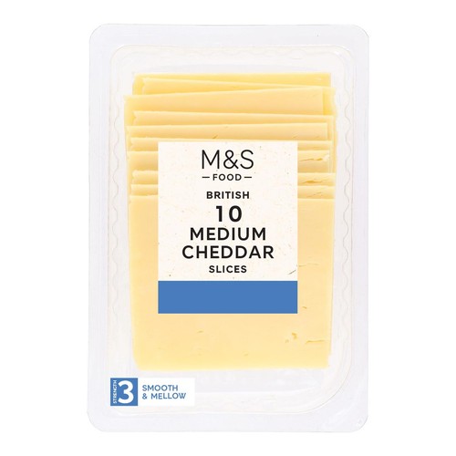 M&S British Medium Cheddar 10 Slices