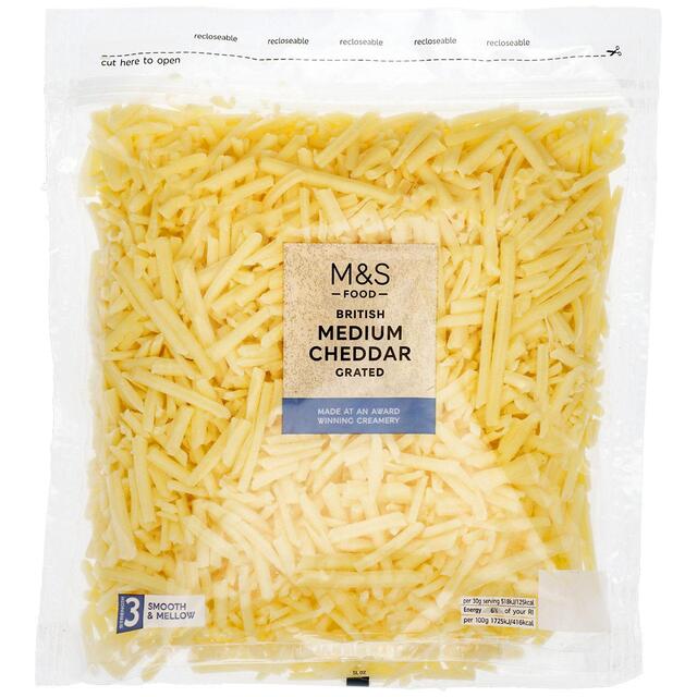 M&S British Medium Grated Cheddar