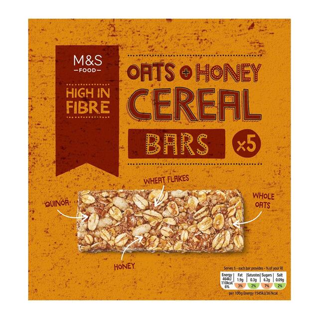 M&S Oats & Honey Cereal Bars thumbnail 2