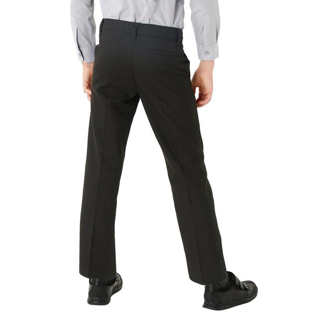 M&S 2pk Boys Black Regular Leg Trousers, 4-14 Years thumbnail 3