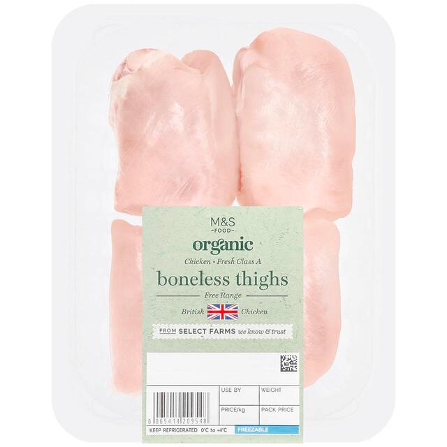 M&S Organic 3 British Chicken Thigh Fillets