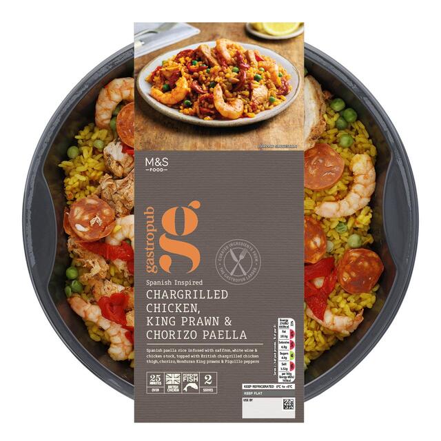 M&S Gastropub King Prawn Chicken & Chorizo Paella Main for Two thumbnail 2