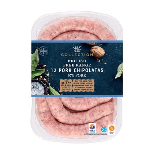 M&S Collection British Free Range Pork Chipolatas