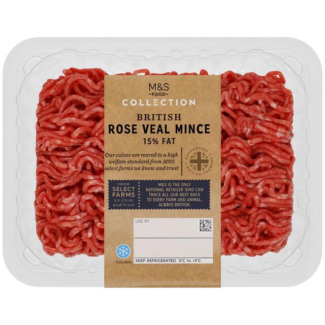 M&S Select Farms British Rose Veal Mince 15% Fat