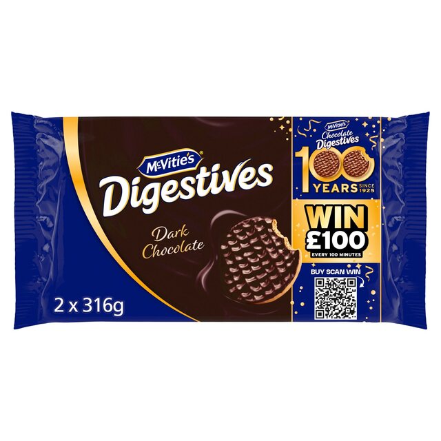 McVitie's Dark Chocolate Digestives Biscuits Twin Pack