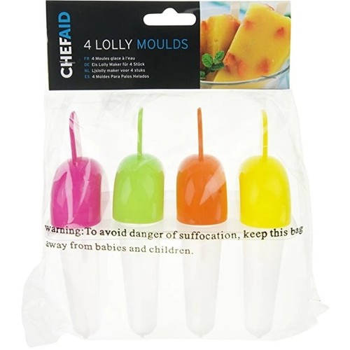 Chef Aid Lolly Moulds, Pack Of 4 thumbnail 2