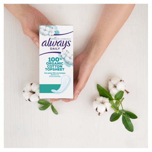Always Dailies Organic Cotton Protection Normal Panty Liners thumbnail 3