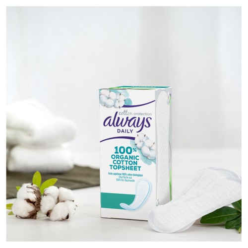 Always Dailies Organic Cotton Protection Normal Panty Liners thumbnail 5