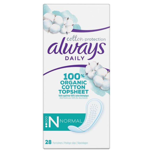 Always Dailies Organic Cotton Protection Normal Panty Liners
