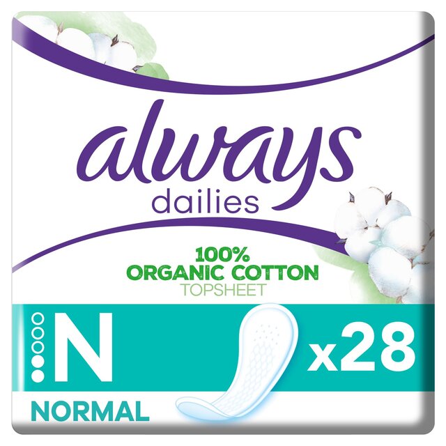 Always Dailies Organic Cotton Protection Normal Panty Liners thumbnail 9