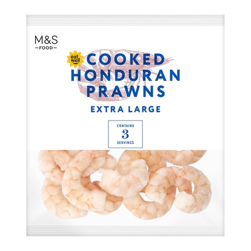 M&S Honduran Cooked King Prawns Extra Large Frozen