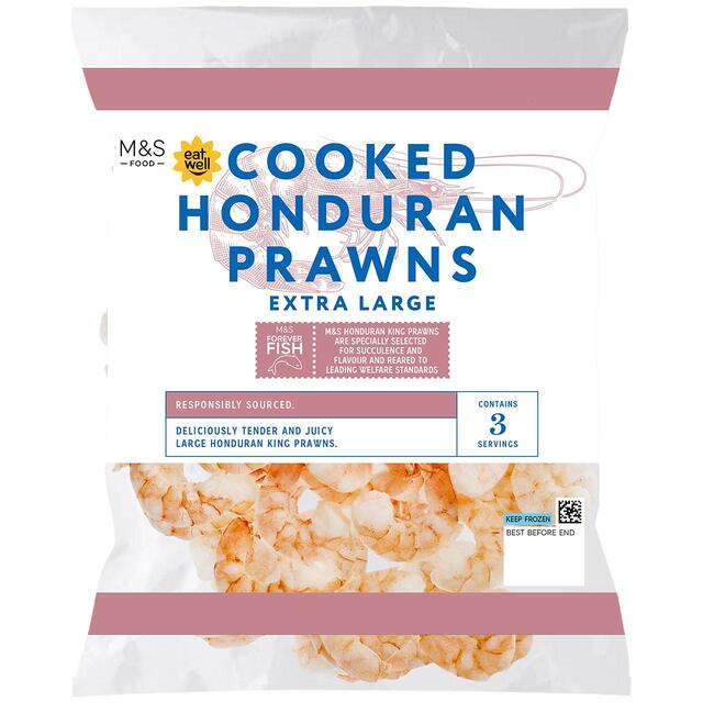 M&S Honduran Cooked King Prawns Extra Large Frozen