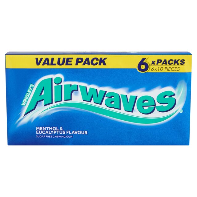 Wrigley's Airwaves Menthol & Eucalyptus Chewing Gum Sugar Free Multipack