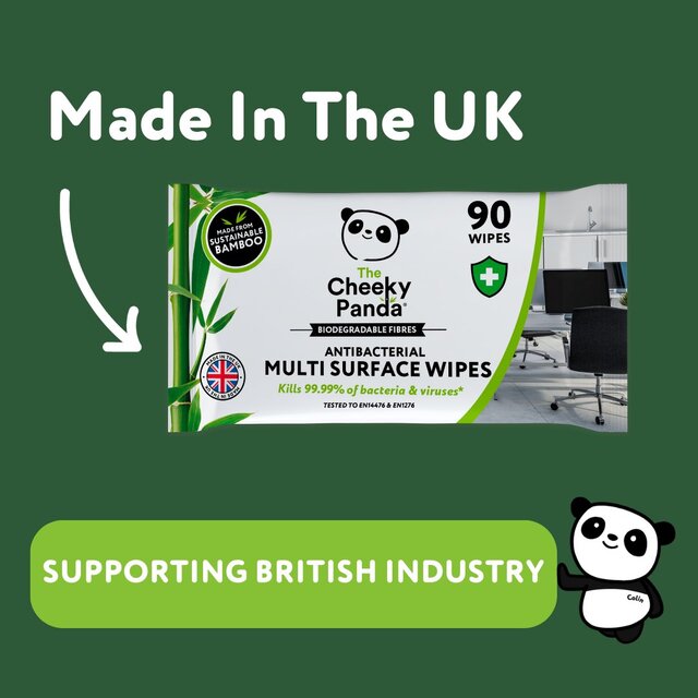 The Cheeky Panda 100% Bamboo Antibacterial Multi Surface Wipes thumbnail 3