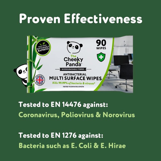 The Cheeky Panda 100% Bamboo Antibacterial Multi Surface Wipes thumbnail 4