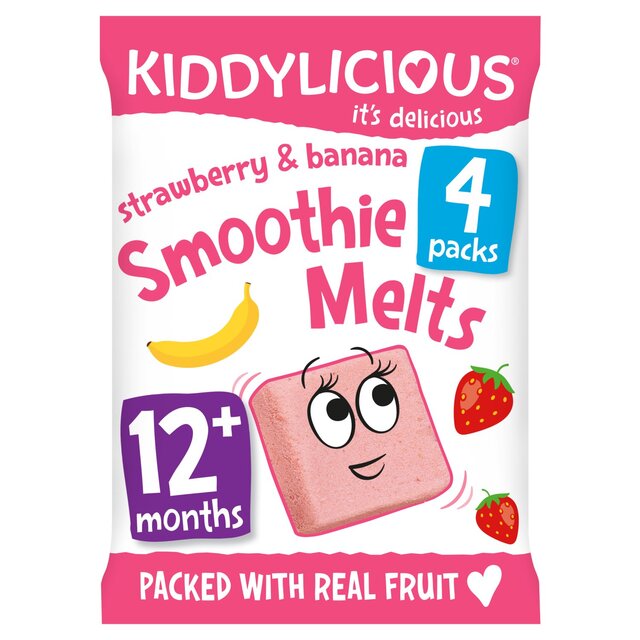 Kiddylicious Strawberry & Banana Smoothie Melts Baby Snacks Multi thumbnail 2