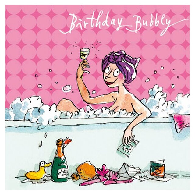 Quentin Blake Bubble Bath Birthday Card thumbnail 2