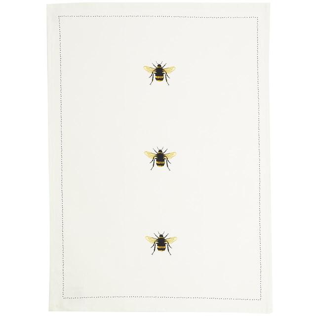 M&S Pure Cotton Bee Tea Towels, Yellow Mix thumbnail 3