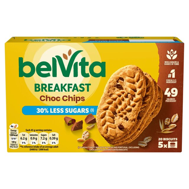 Belvita 30% Less Sugar Chocolate Chips Breakfast Biscuits