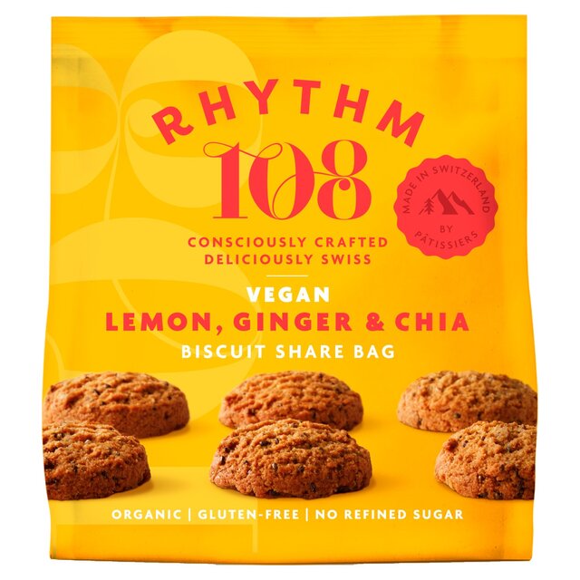 Rhythm 108 Swiss Vegan Lemon, Ginger & Chia Biscuit Share Bag thumbnail 2