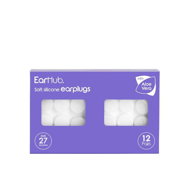 EarHub Sleepwell Soft Silicone Earplugs 12 pair