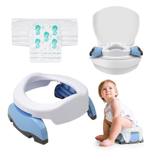Potette Plus 2in1 Folding Portable Potty, White thumbnail 9