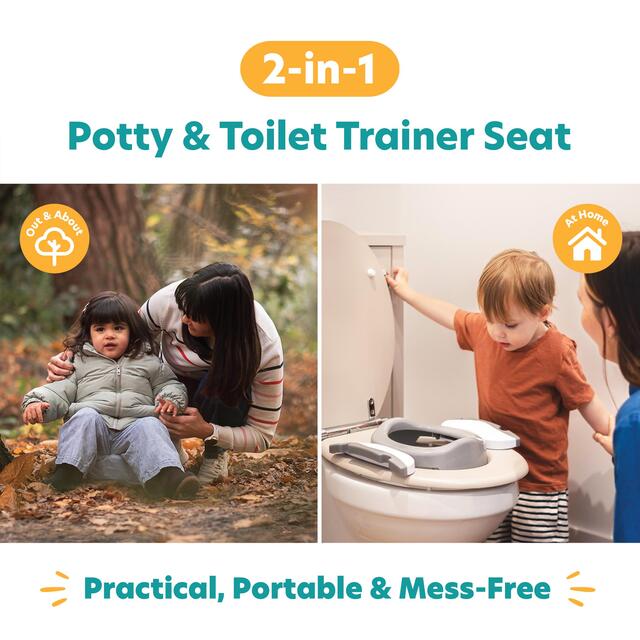 Potette Plus 2in1 Folding Portable Potty, White thumbnail 10