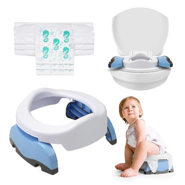 Potette Plus 2in1 Folding Portable Potty, White thumbnail 11