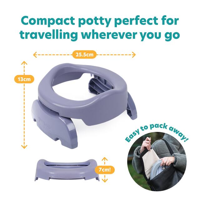 Potette Plus 2in1 Folding Portable Potty, White thumbnail 4