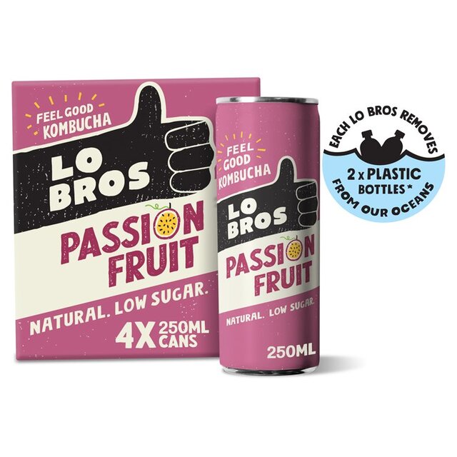 Lo Bros Kombucha Passionfruit Low Sugar Multipack thumbnail 2