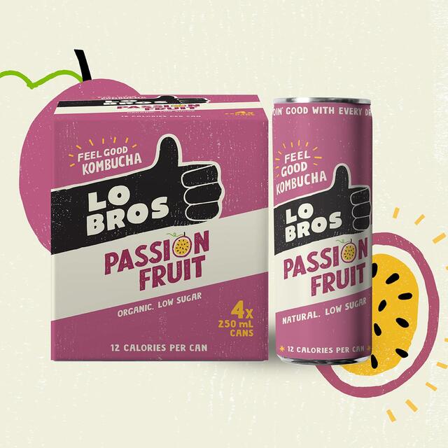 Lo Bros Kombucha Passionfruit Low Sugar Multipack thumbnail 5