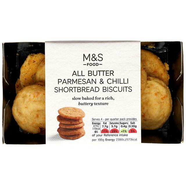 M&S All Butter Parmigiano Reggiano & Chilli Biscuits