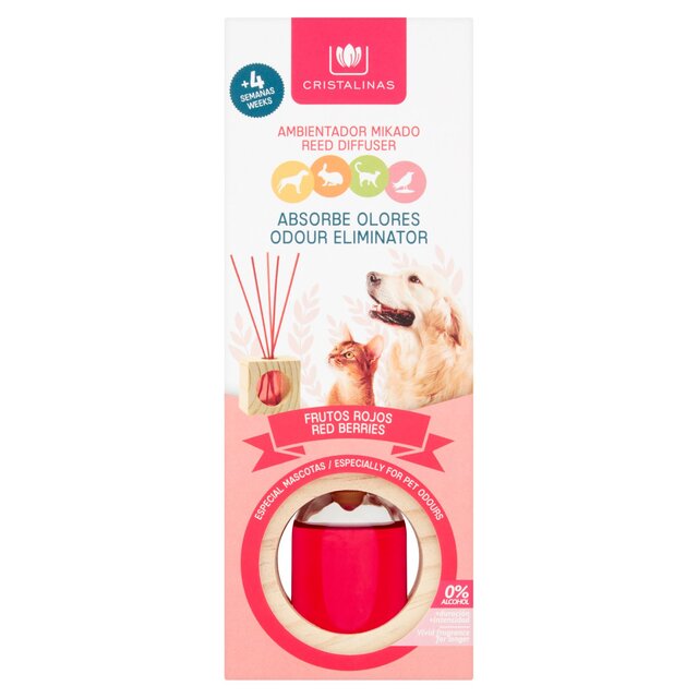 Cristalinas Pet Odour Eliminator Reed Diffuser Red Berries thumbnail 2