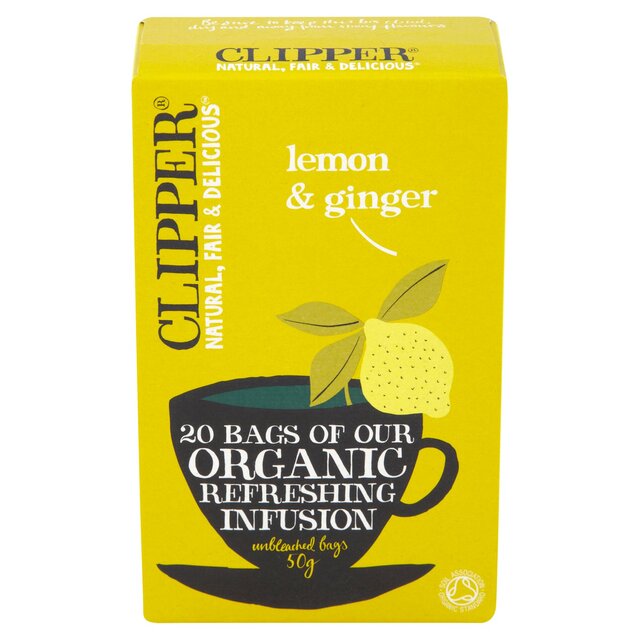 Clipper Organic Lemon & Ginger Infusion thumbnail 2