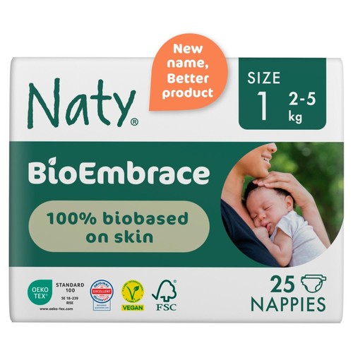 Naty BioEmbrace Nappies Size 1 (2-5kg) thumbnail 2
