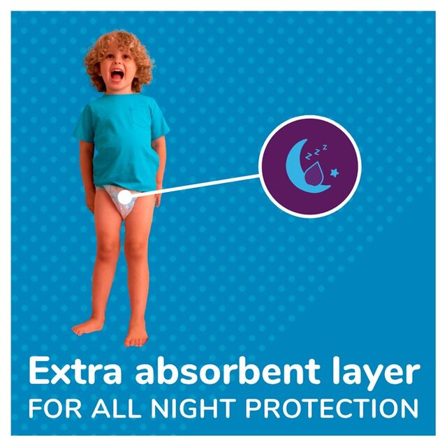 Huggies Pull-Ups Night Time Unisex Training Nappy Pants - Size 6, 18 Pants thumbnail 3