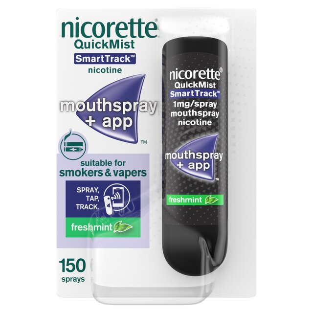 Nicorette Smart Track Single, Single Pack, 150 Sprays (Stop Smoking Aid) thumbnail 14