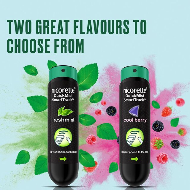 Nicorette Smart Track Single, Single Pack, 150 Sprays (Stop Smoking Aid) thumbnail 6