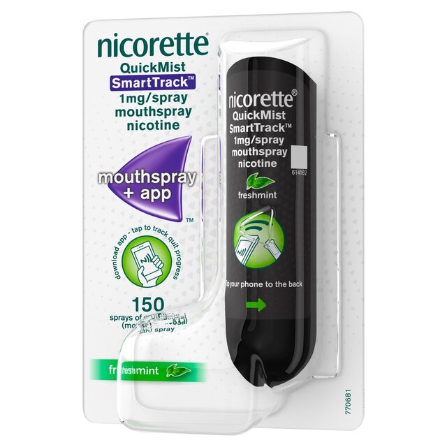 Nicorette Smart Track Single, Single Pack, 150 Sprays (Stop Smoking Aid) thumbnail 7