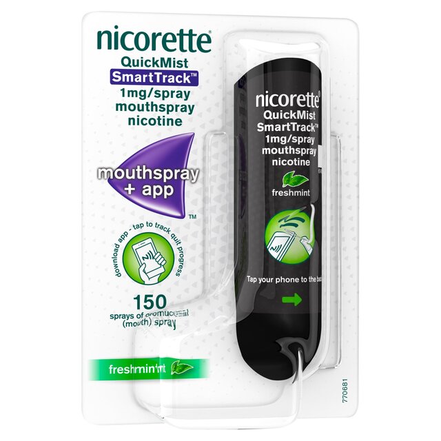 Nicorette Smart Track Single, Single Pack, 150 Sprays (Stop Smoking Aid) thumbnail 8