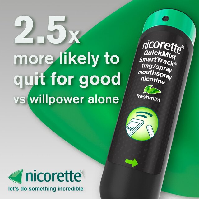 Nicorette Smart Track Single, Duo Pack, 150 Sprays x 2 (Stop Smoking Aid) thumbnail 7