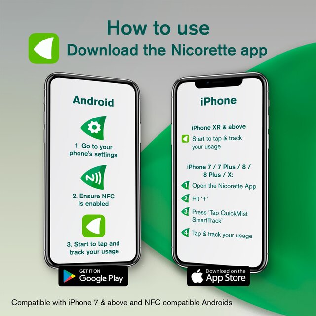 Nicorette Smart Track Single, Duo Pack, 150 Sprays x 2 (Stop Smoking Aid) thumbnail 8