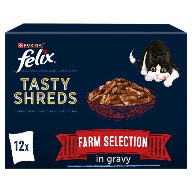 Felix Tasty Shreds Farm Selection in Gravy Wet Cat Food