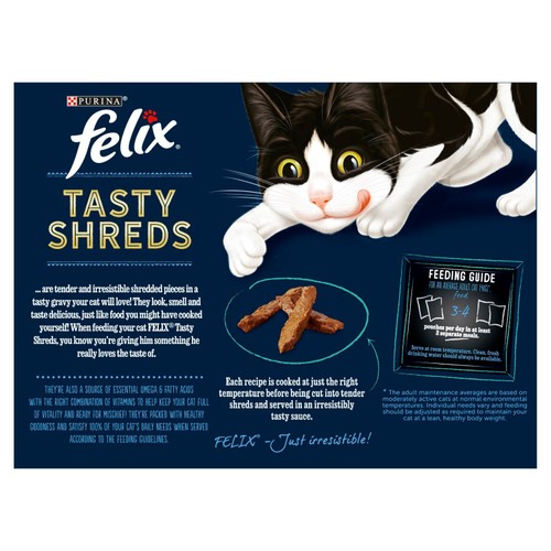 Felix Tasty Shreds Fish Selection in Gravy Wet Cat Food  thumbnail 5