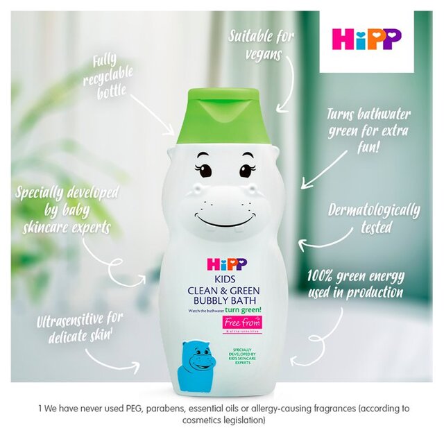 HiPP Kids Clean & Green Bubble Bath Hippo for Sensitive Skin thumbnail 6